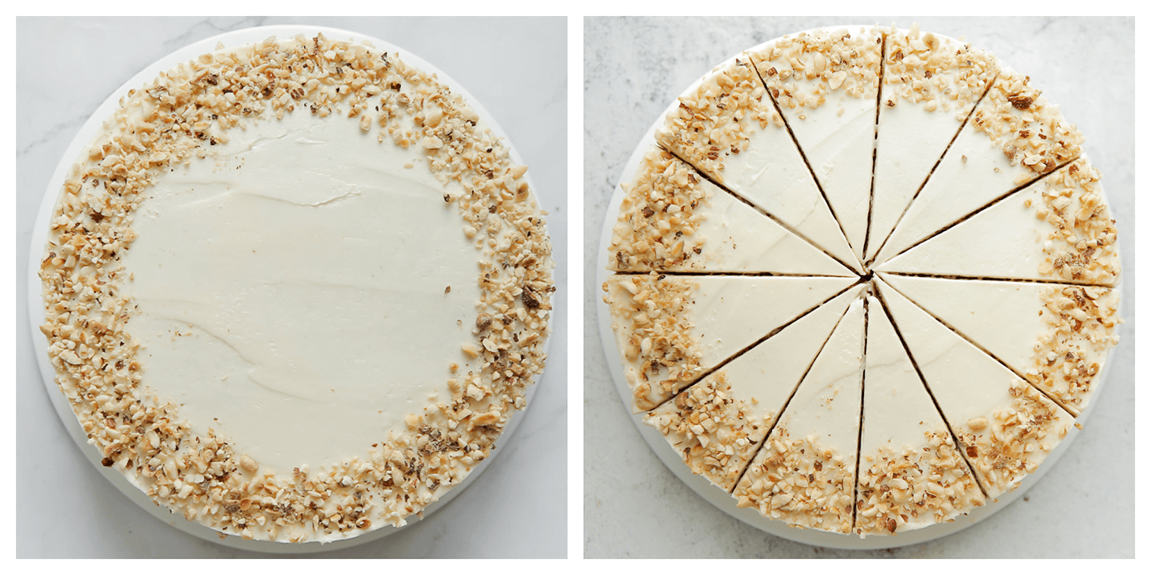 Worteltaart garneren en aansnijden in mooie, scherpe puntjes