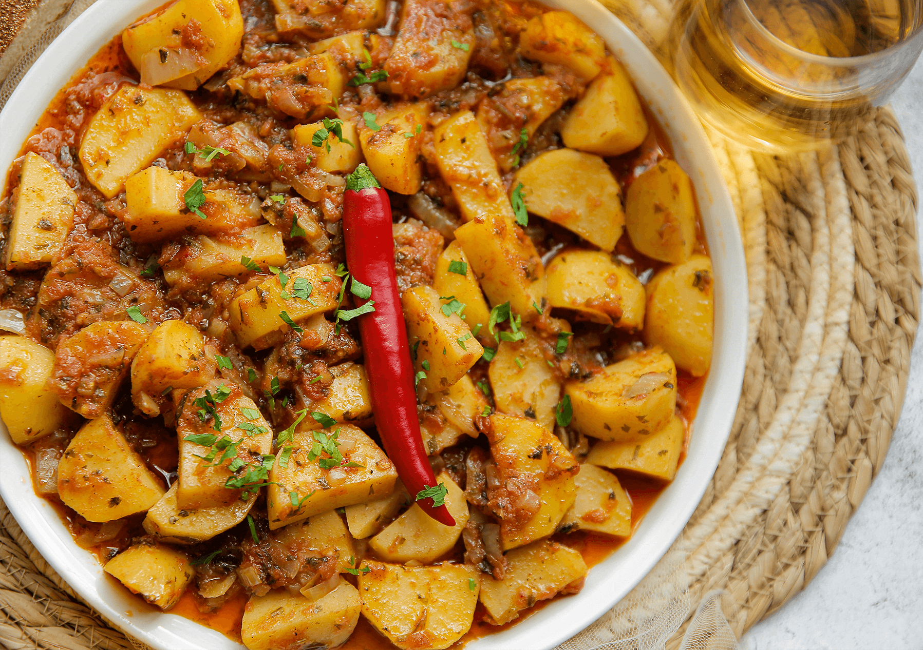 Aardappels in tomatensaus Kookmutsjes