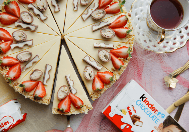 Brownie Kinder chocolade cheesecake