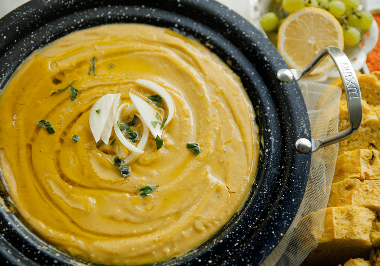 Erwtensoep van rode linzen