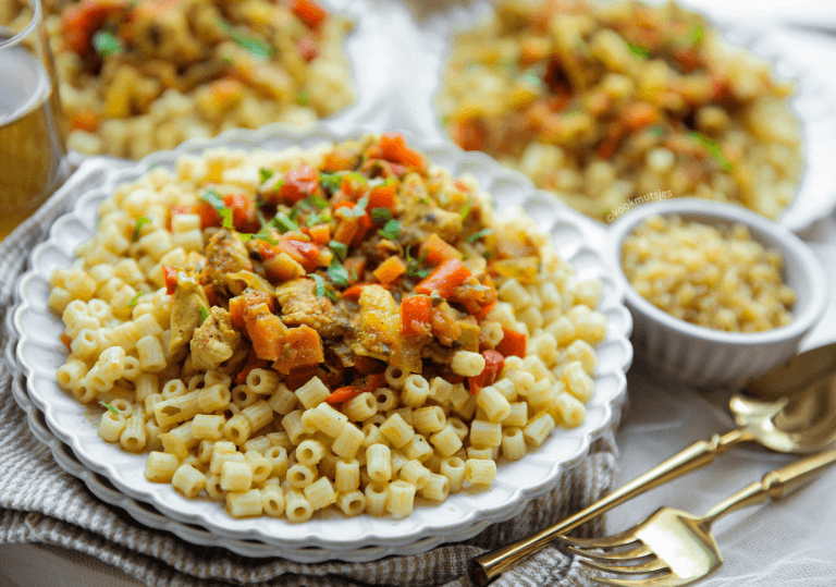 Ditalini met kip en groenten