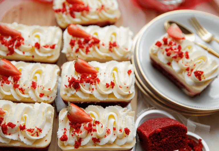 Red velvet brownie cheesecakes