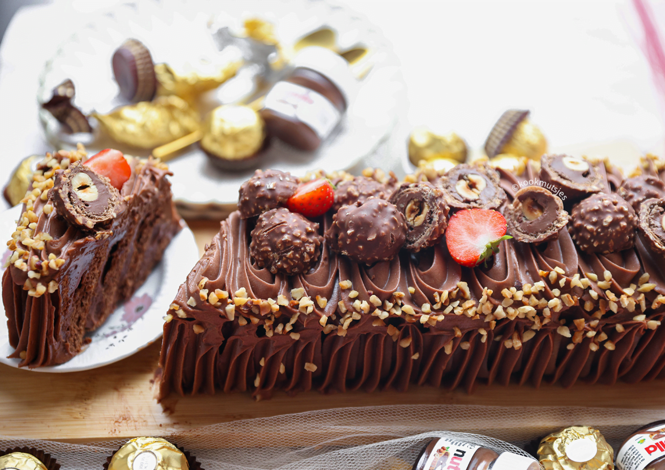 Ferrero rocher chocoladetaart (no bake)