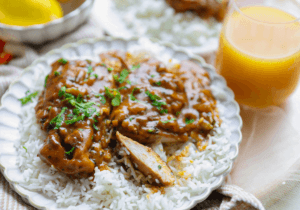 Kip in honingsaus Kookmutsjes