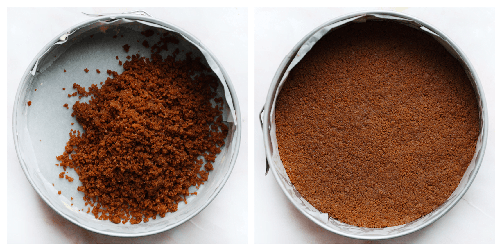 Koekjesdeeg verdelen en stevig aandrukken