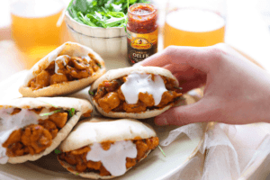 Pitabroodjes met kip Kookmutsjes