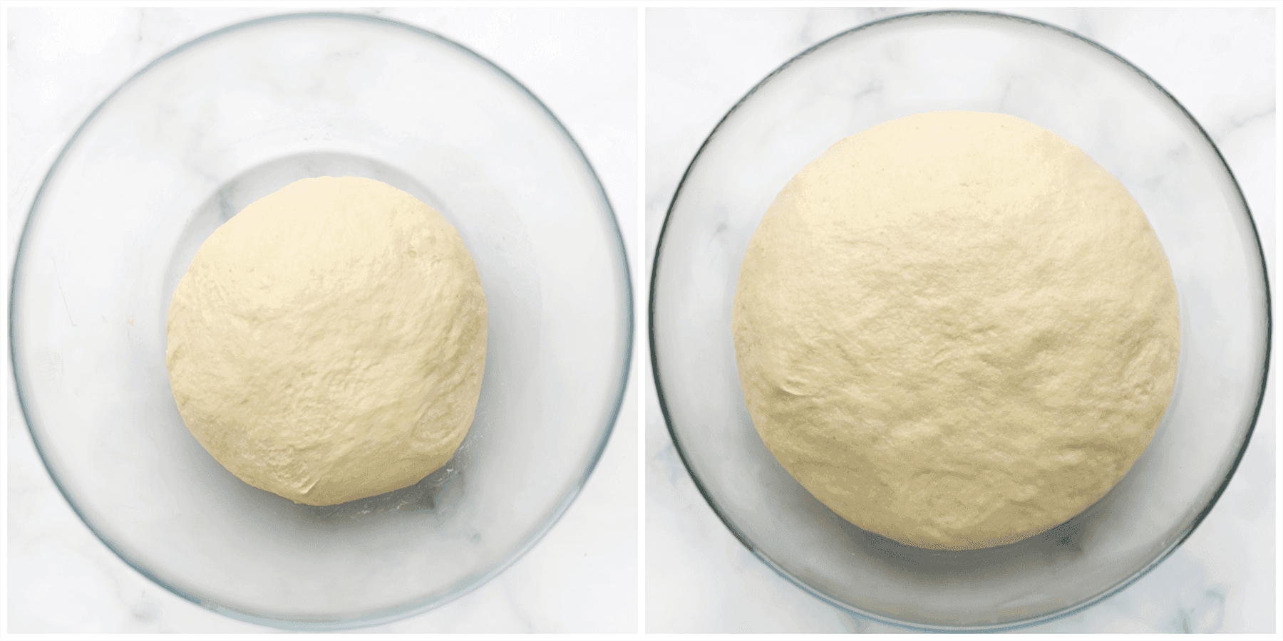 Deeg laten rijzen tot die in omvang is verdubbeld