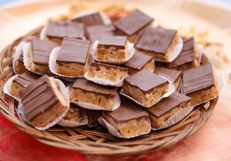 Pinda-karamelkoekjes (no bake)