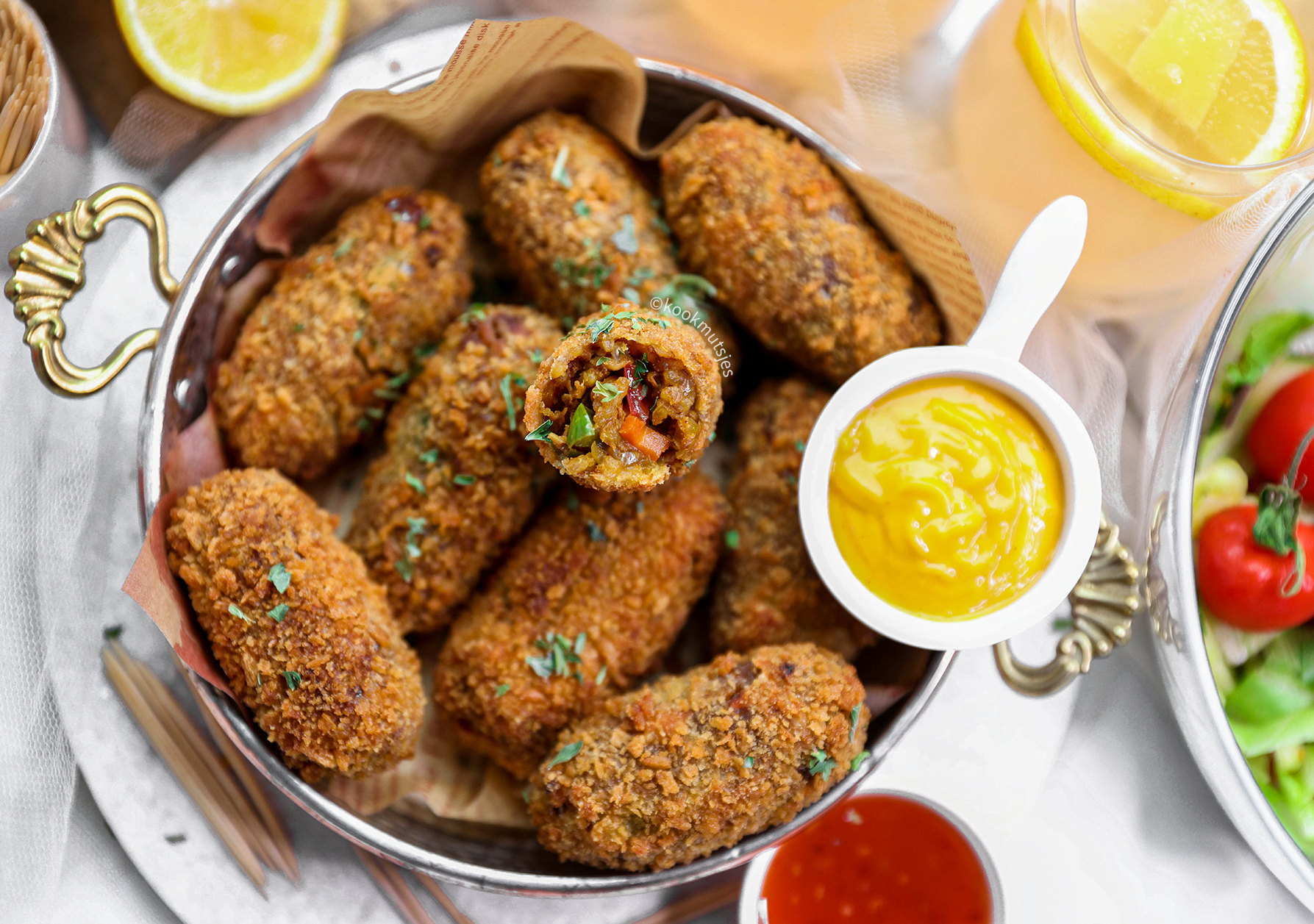 Crispy Nasi Croquettes with Chicken