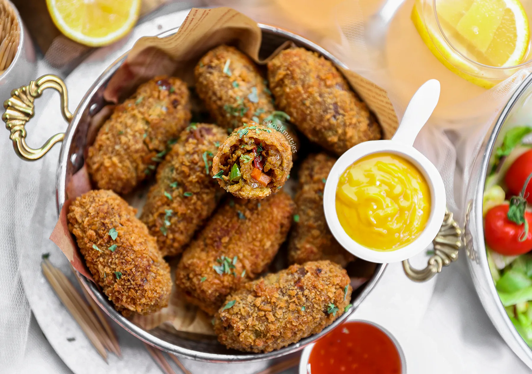 Crispy Nasi Croquettes with Chicken