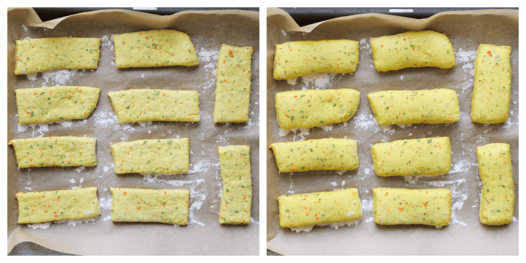 Leg de broodjes op een bakplaat met bakpapier (zo voorkom je dat het deeg plakt bij het optillen). Laat ze 30 minuten rijzen of tot ze in formaat zijn verdubbeld (leg ze op een warme plek in huis).