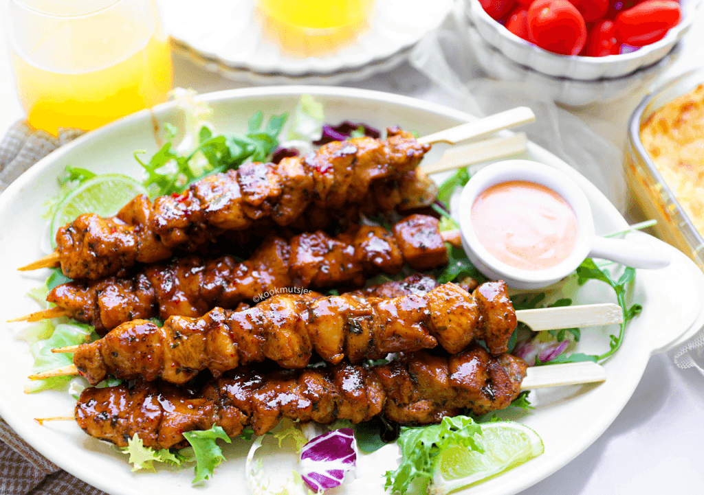 Honey Chicken Skewers - Kookmutsjes