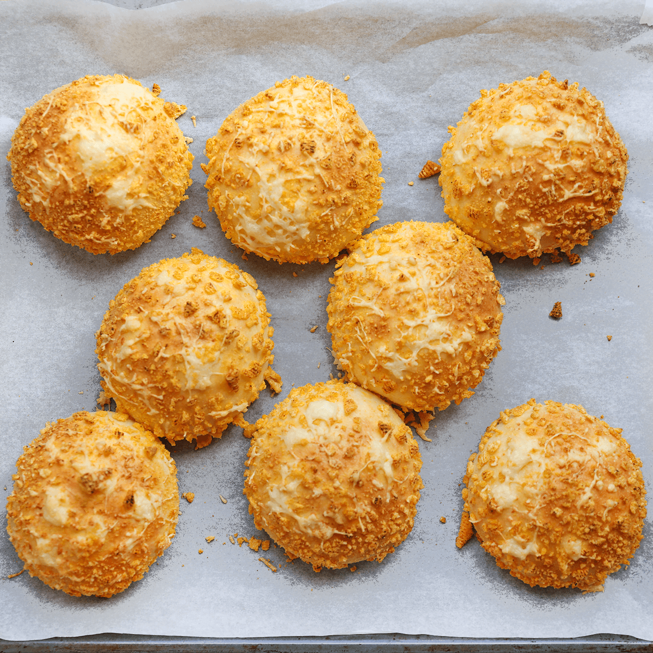 Bugles burgerbroodjes bakken in de oven