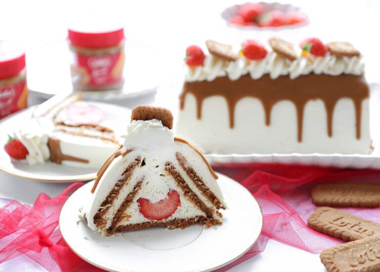 Biscoff Strawberries Dessert (No Bake)