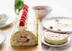 Frambozen rolcake (no bake)