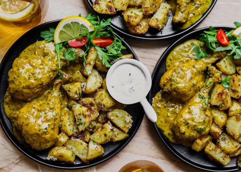 Kip in Mosterdsaus met Aardappels uit de Oven