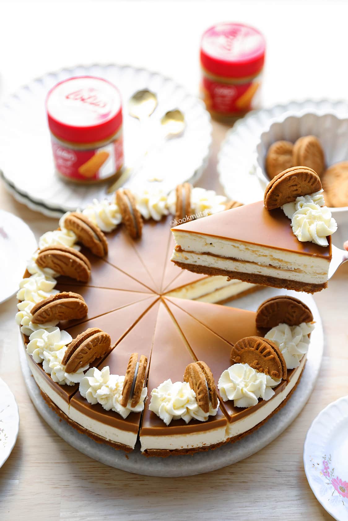 No Bake Speculoos Cheesecake eindresultaat Kookmutsjes