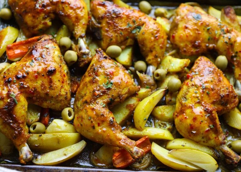 Traybake met Kippenbouten en Groenten