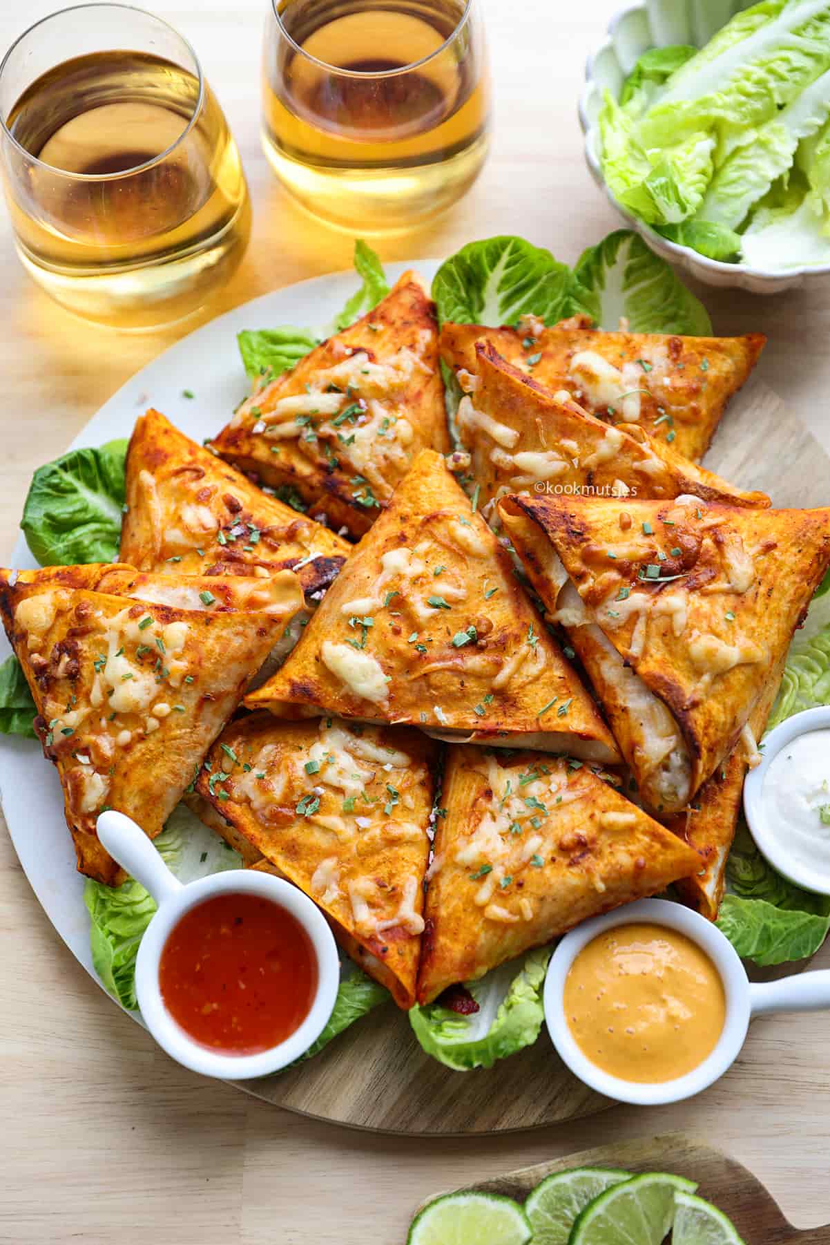 Wrap driehoekjes met tonijn eindresultaat Kookmutsjes