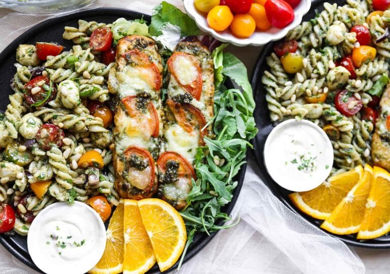 Kip Pesto met Fusilli Salade