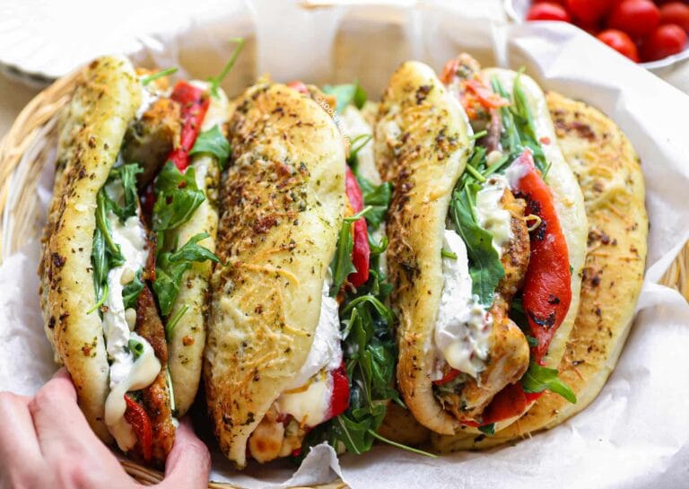 Pesto Broodjes met Kip