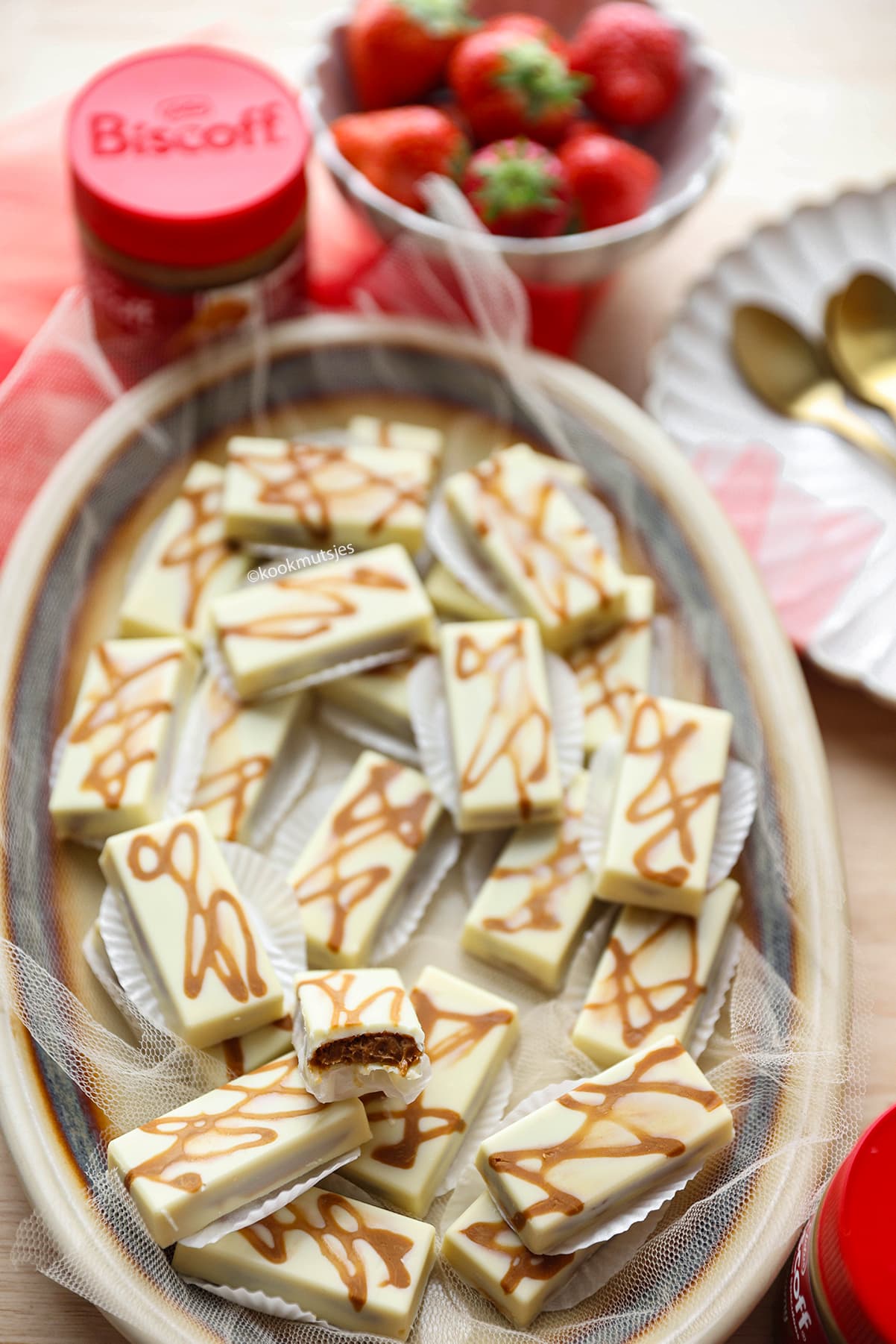 Speculoos bonbons eindresultaat van Kookmutsjes