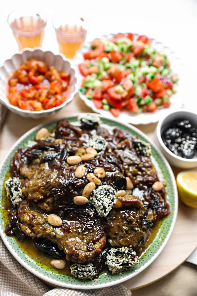 Zoet vlees met pruimen eindresultaat Kookmutsjes