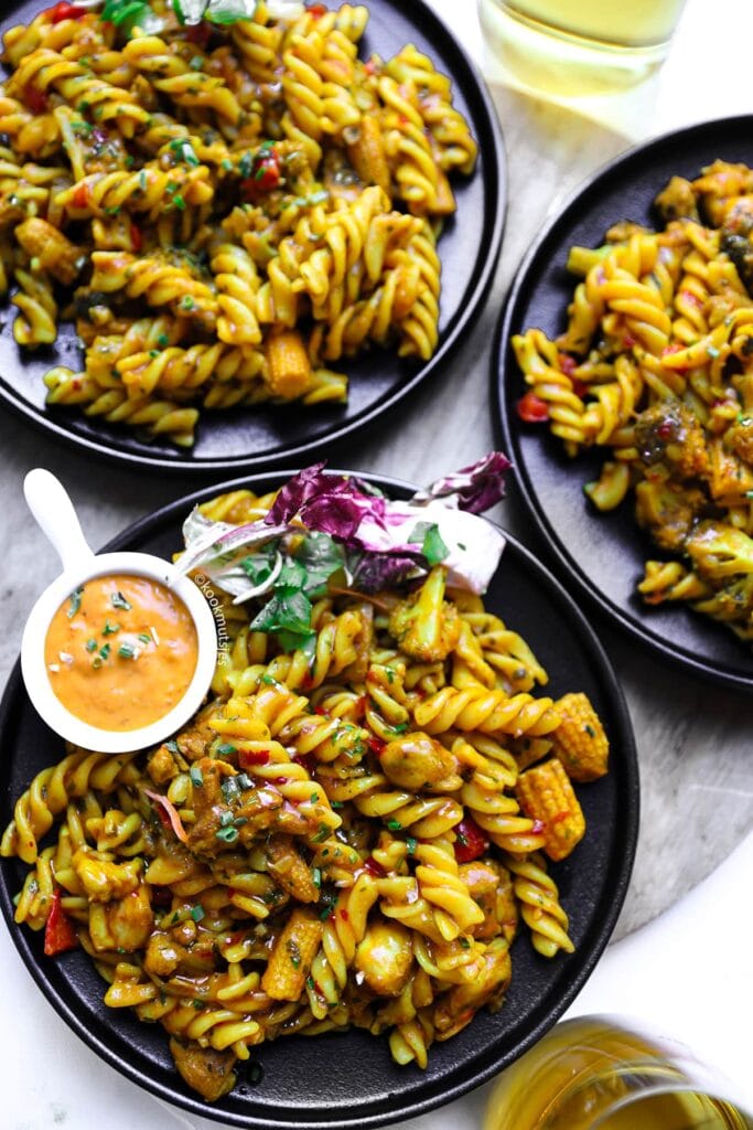 Fusilli met Kipcurry eindresultaaat Kookmutsjes