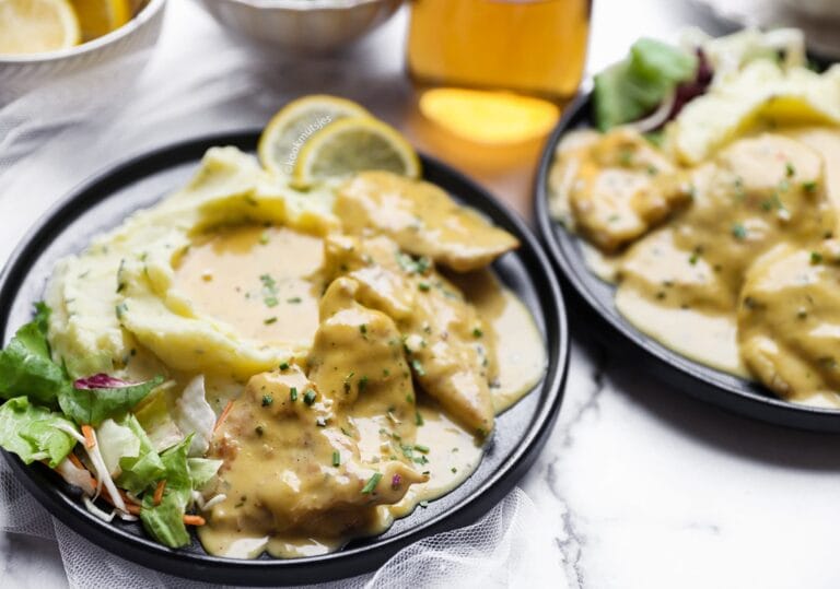 Aardappelpuree met Kip in Romige Citroensaus