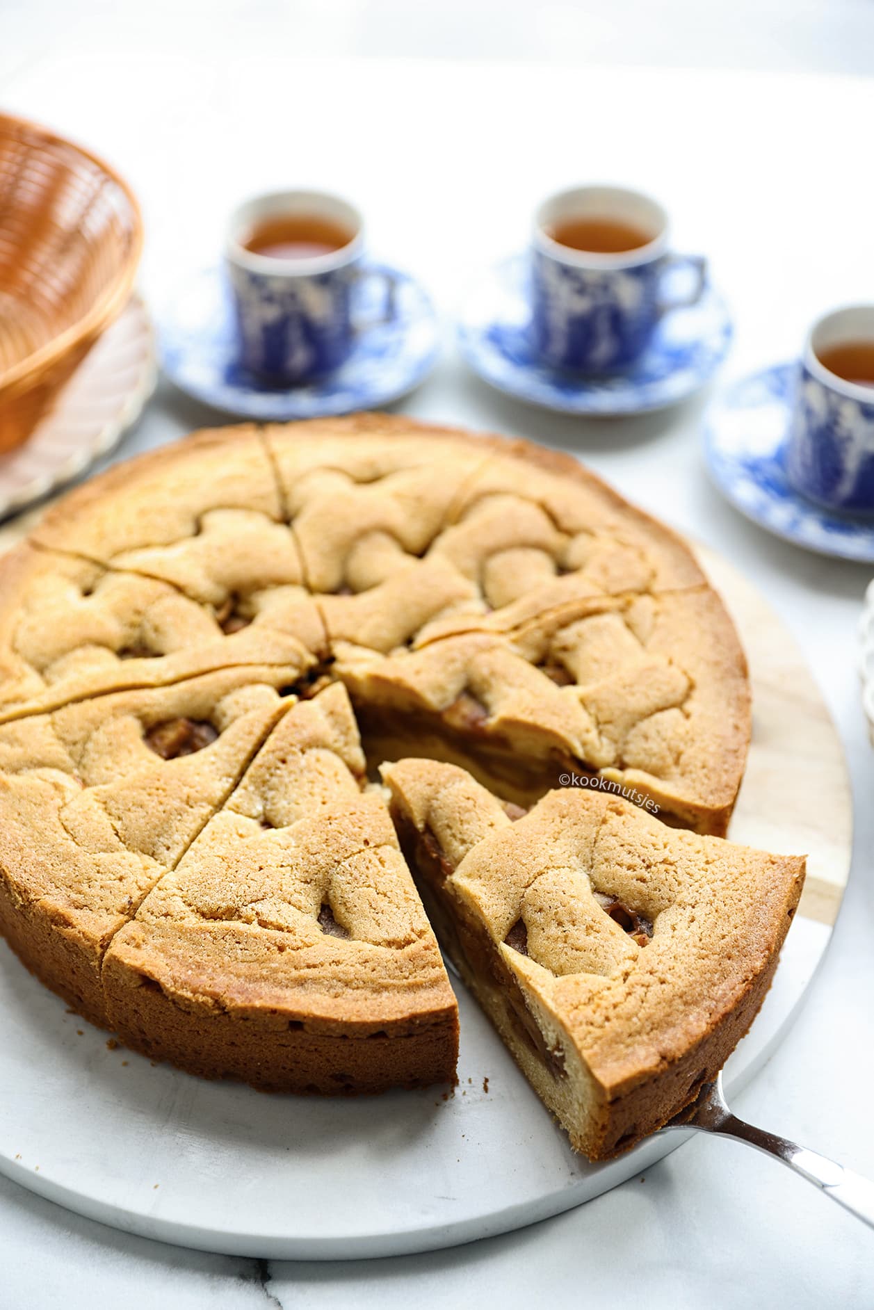 Makkelijk Appelcake eindresultaat Kookmutsjes copyright