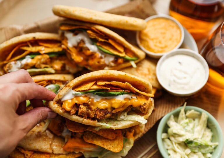 Bread With Chicken And Nachos