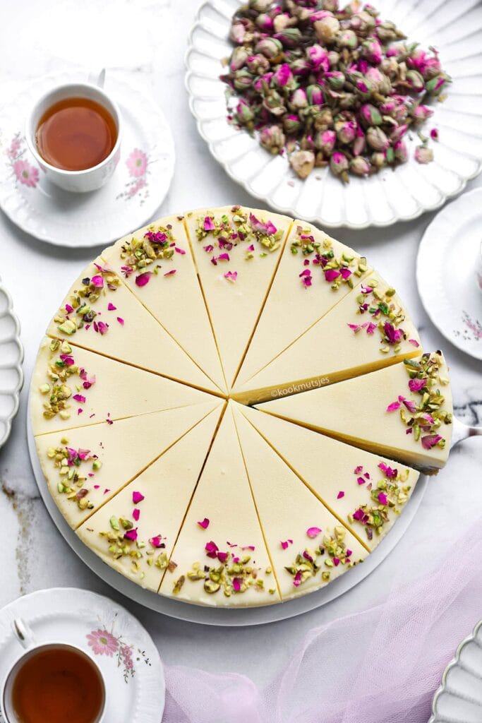 Pistache-Brownie Cheesecake eindresultaat Kookmutsjes