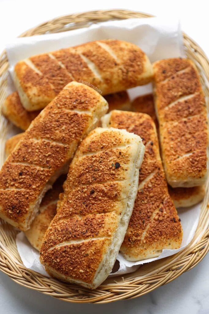 Parmezaanse Broodjes met Kip Eindresultaat van Kookmutsjes