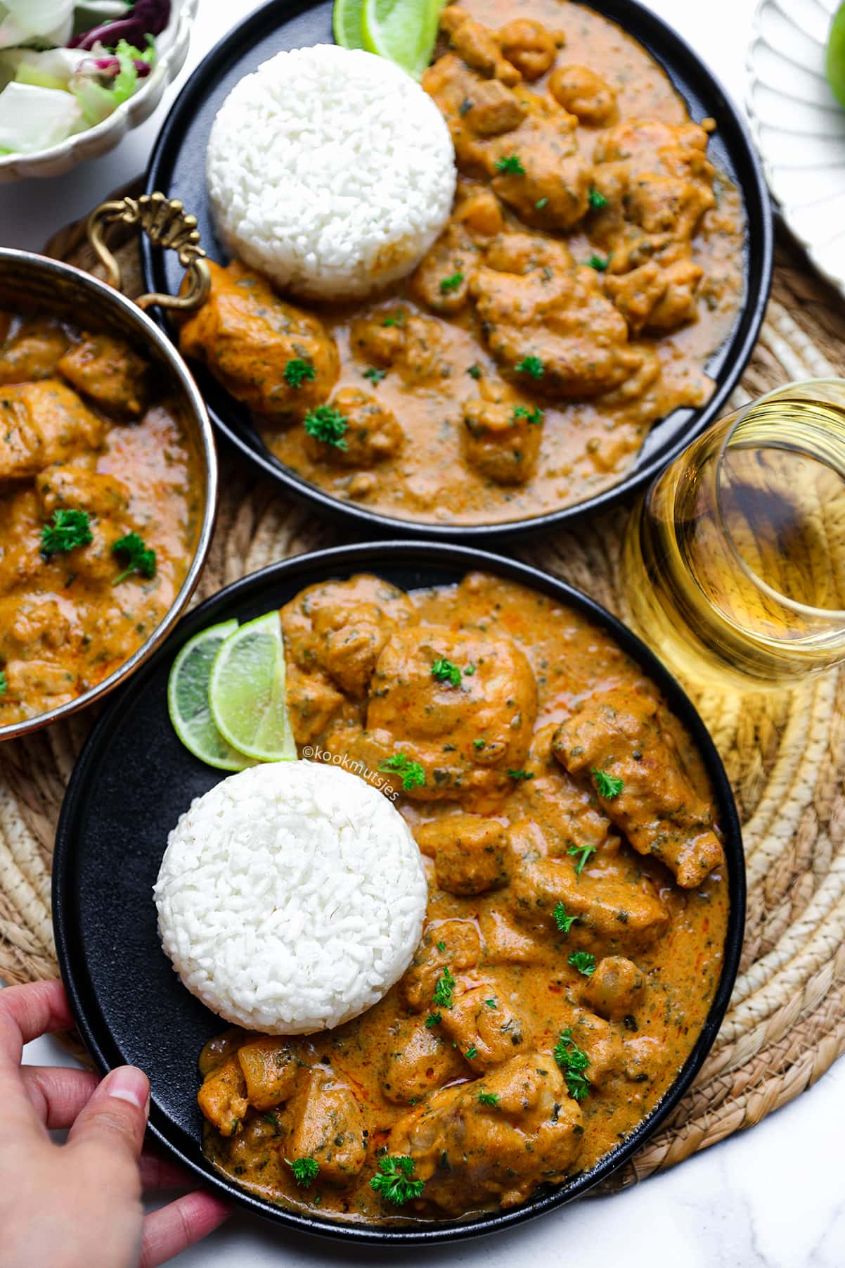 Kippendijen in kokosmelk eindresultaat Kookmutsjes