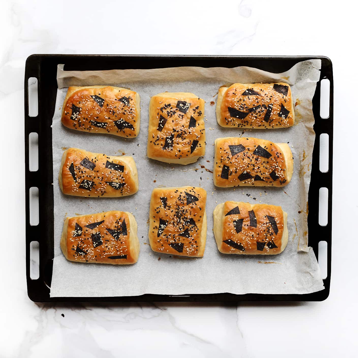 Sushibroodjes bakken in de oven