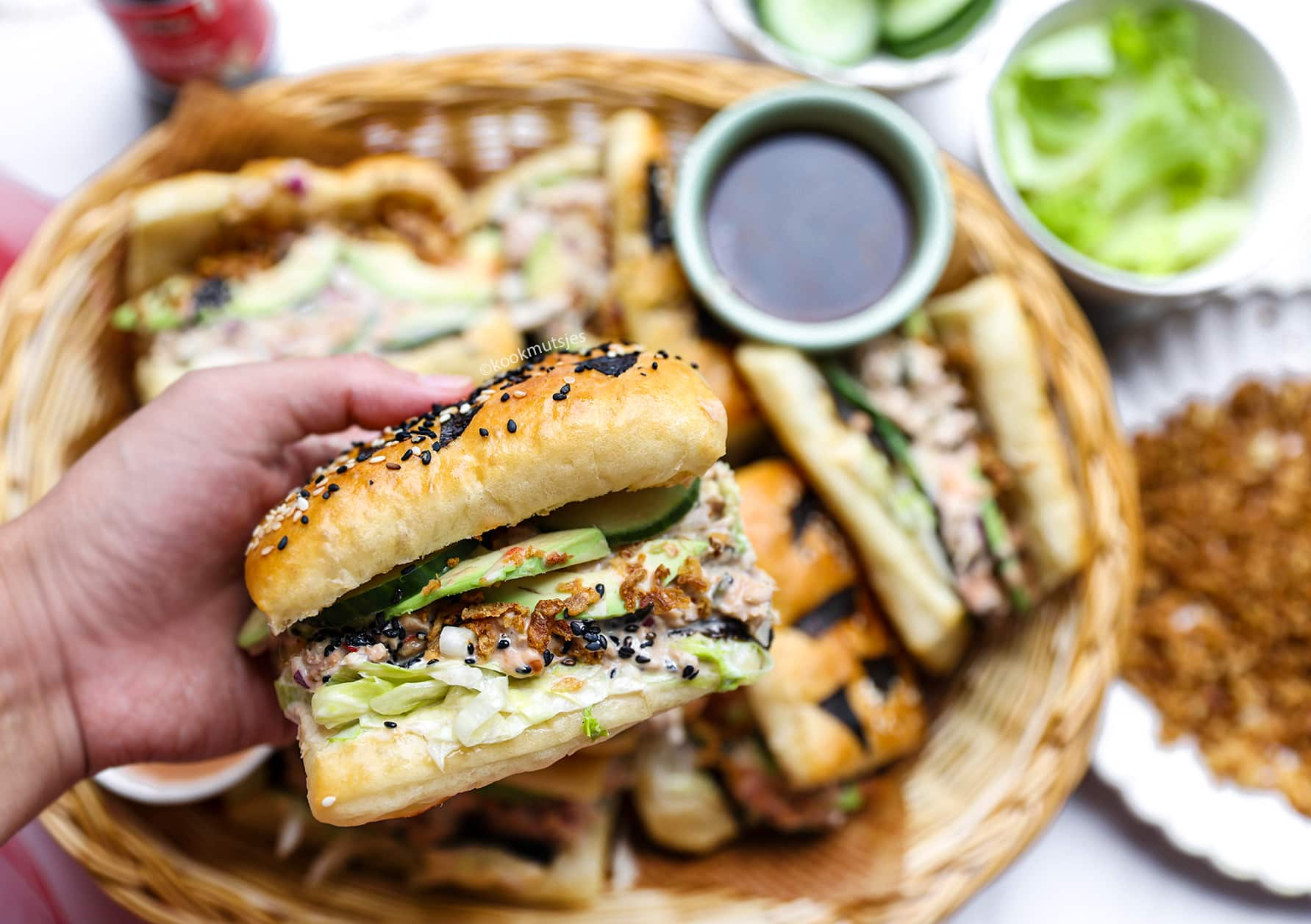 Sushibroodjes met Tonijnsalade Kookmutsjes