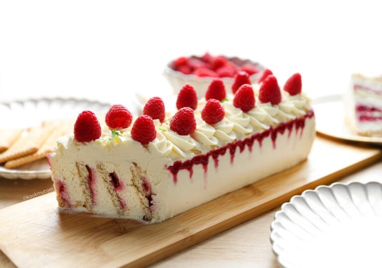 Raspberry Cookie Dessert (No Bake)