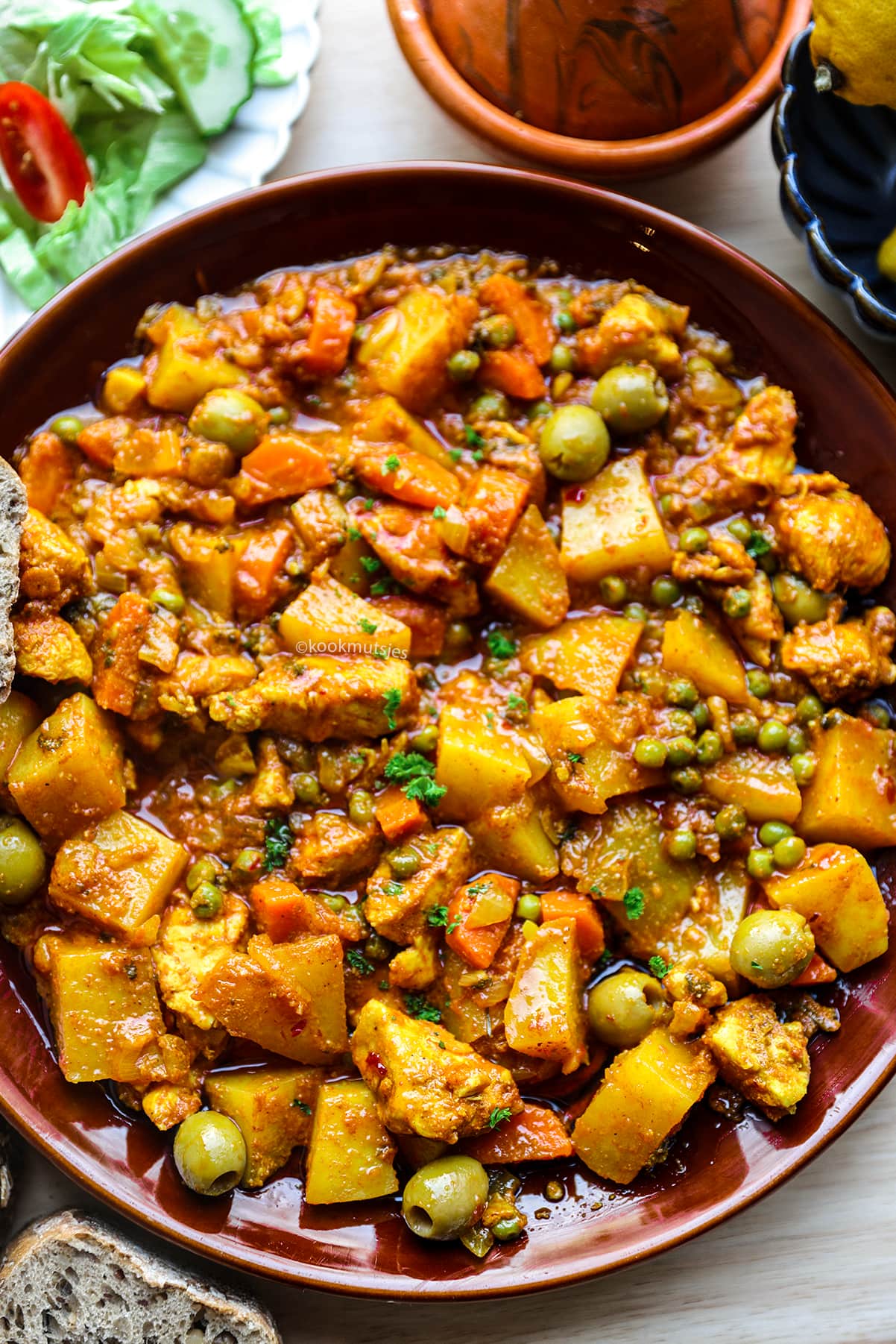 Kip aardappel Tajine eindresultaat Kookmutsjes