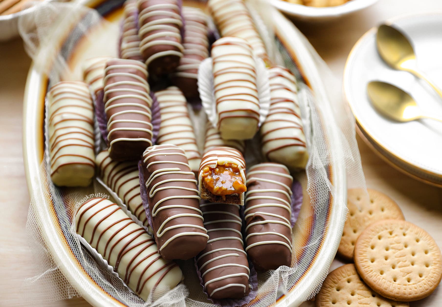 Pinda Karamel Koekjes No bake Kookmutsjes