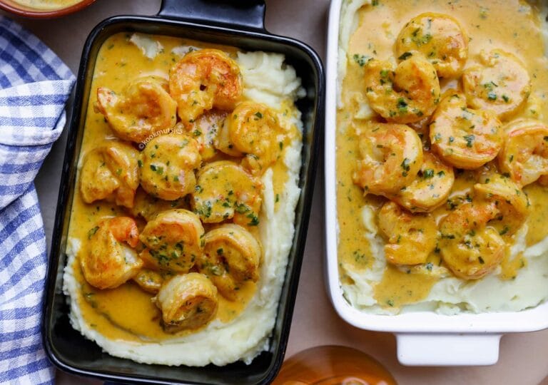 Creamy Mashed Potatoes With Shrimps