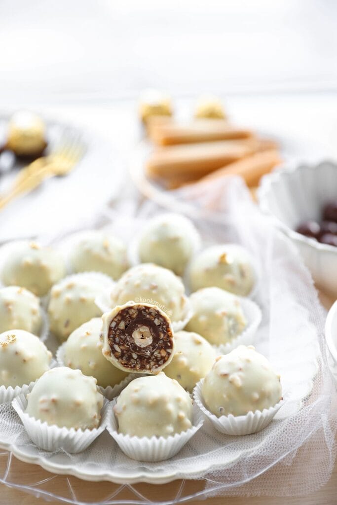 Chcoolade Hazelnoot Bollen (No Bake) eindresultaat Kookmutsjes