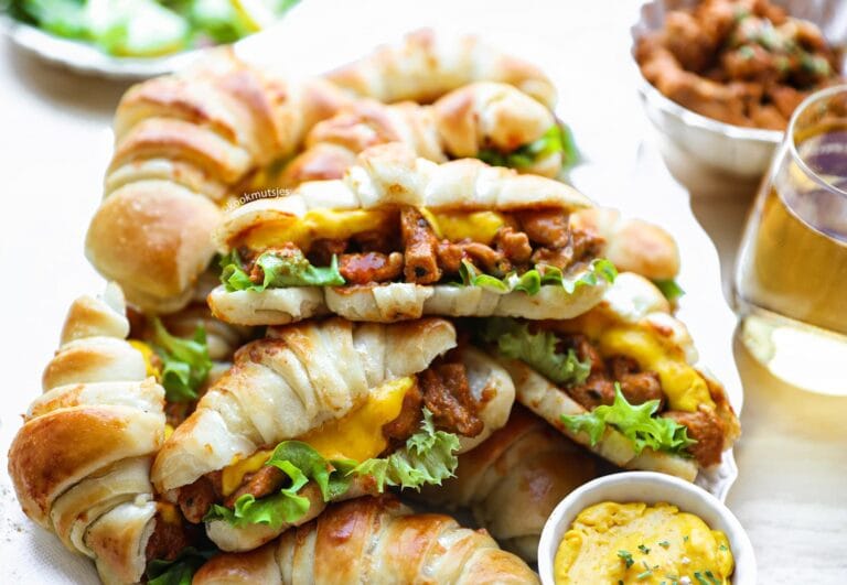 Kaas-Croissantbroodjes met Kip