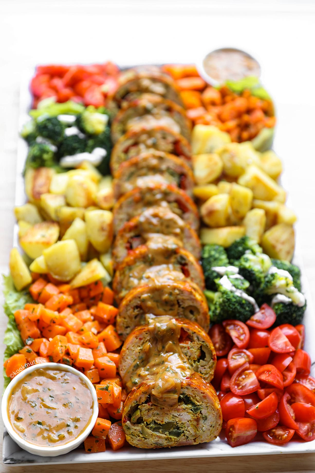 Kiprollade uit de oven met groenten eindresultaat Kookmutsjes