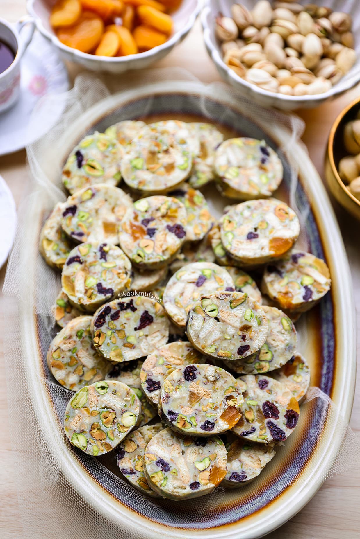 No Bake Koekjes eindresultaat Kookmutsjes