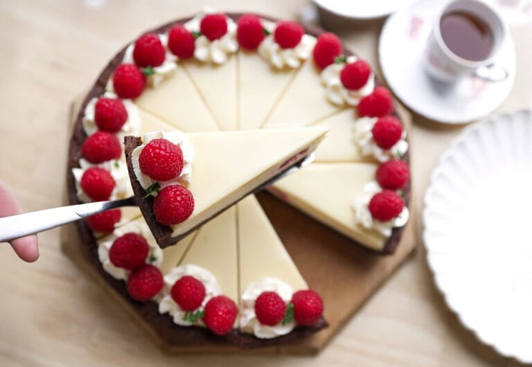 Brownie-Raspberry Cheesecake