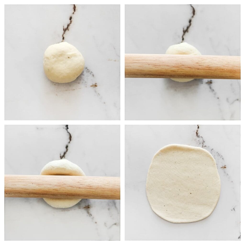 Rol plat tot een cirkel.