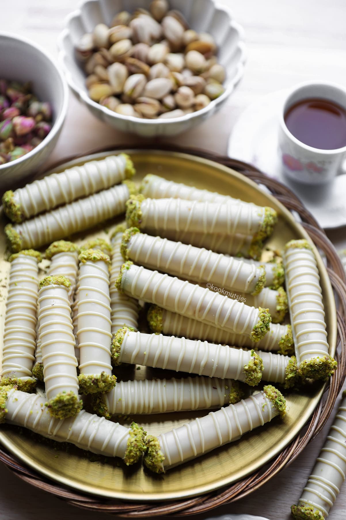 Gevulde Pistachekoekjes No bake eindresultaat Kookmutsjes