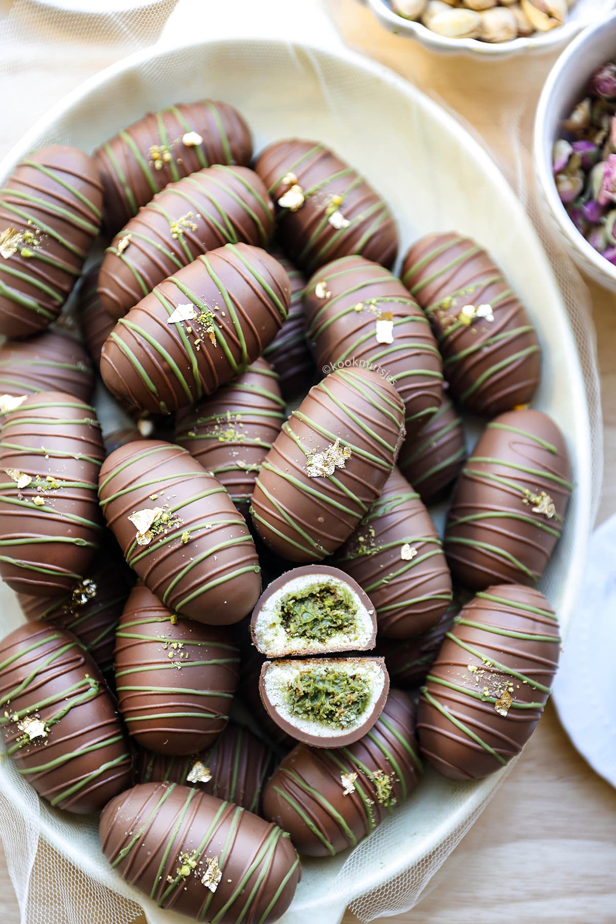 Pistache Kataifi Maïzenakoekjes eindresultaat Kookmutsjes