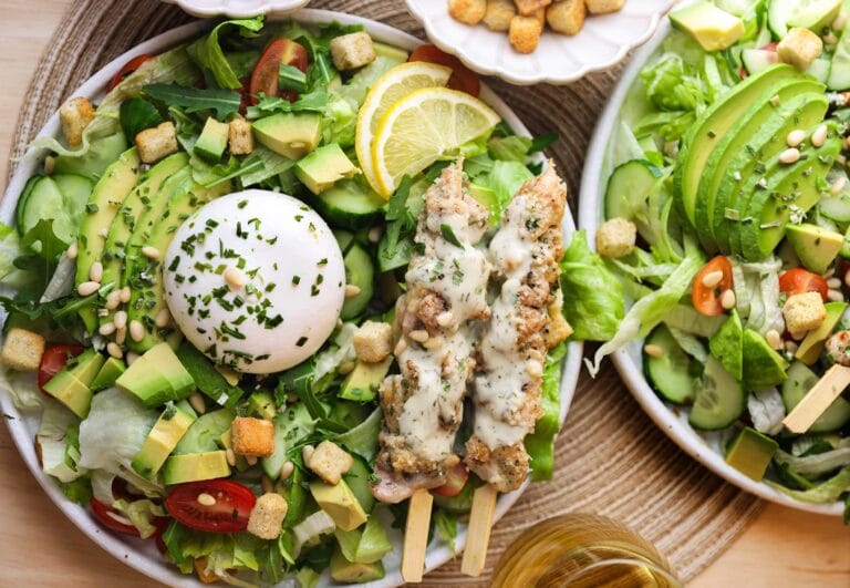 Salade met Kipspiesjes en Burrata