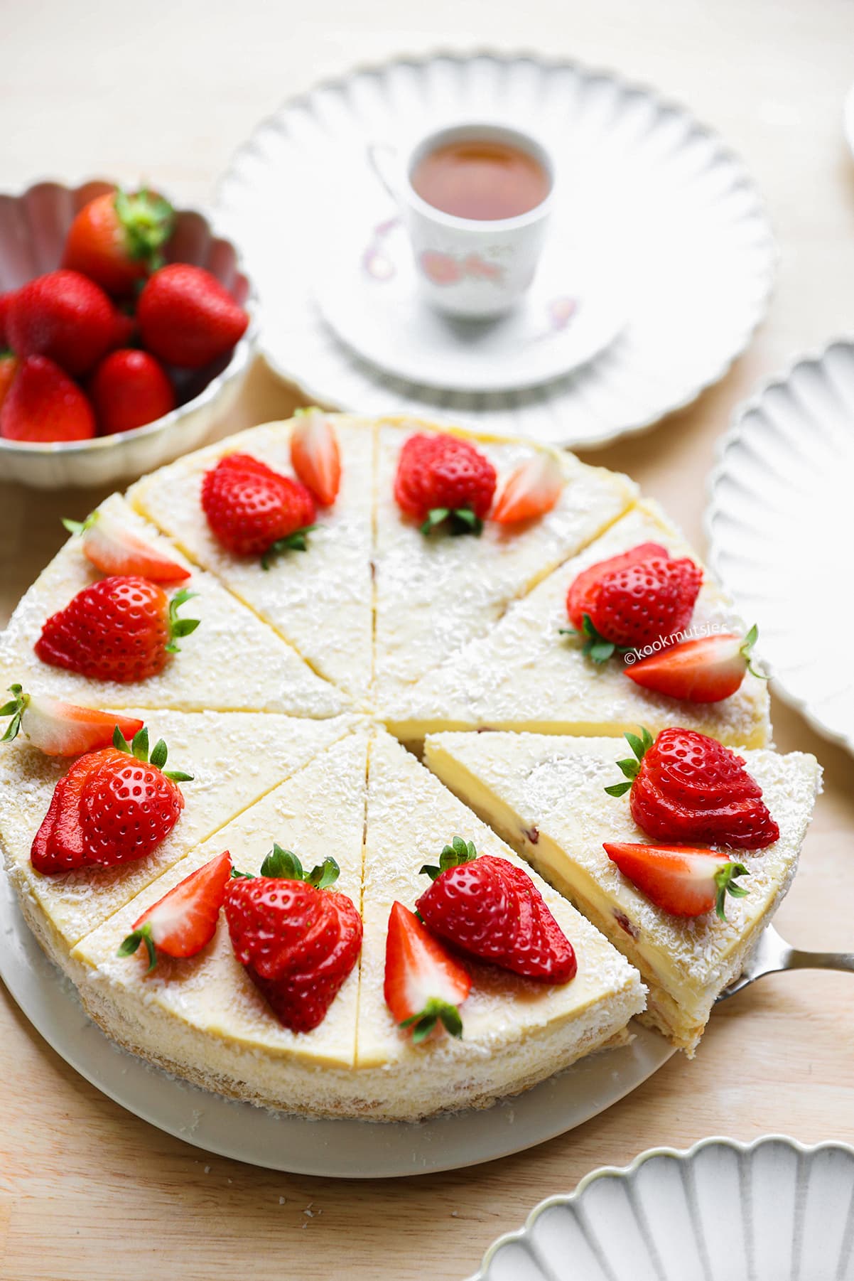 Aardbeien Dessert eindresultaat Kookmutsjes